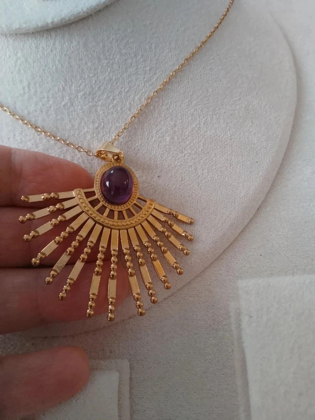 Collier bohème pierre d'améthyste 💜. – photo 4